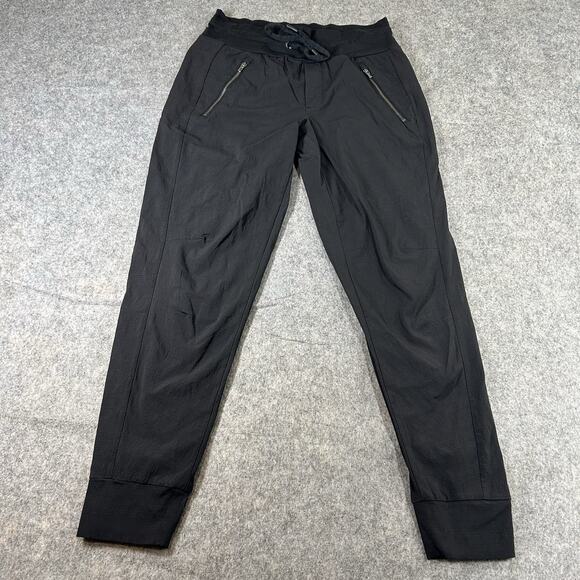 Athleta Pants Womens 0 Black Trekkie North Jogger Nylon Drawstring Zip Pockets - Picture 1 of 9